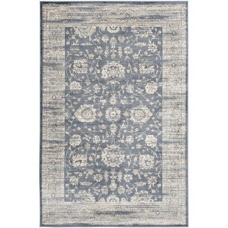 Safavieh Vintage Power Loomed Rectangle Rug Dark Grey & Cream - 5 ft.-1 in. x 7 ft.-7 in. VTG439G-5